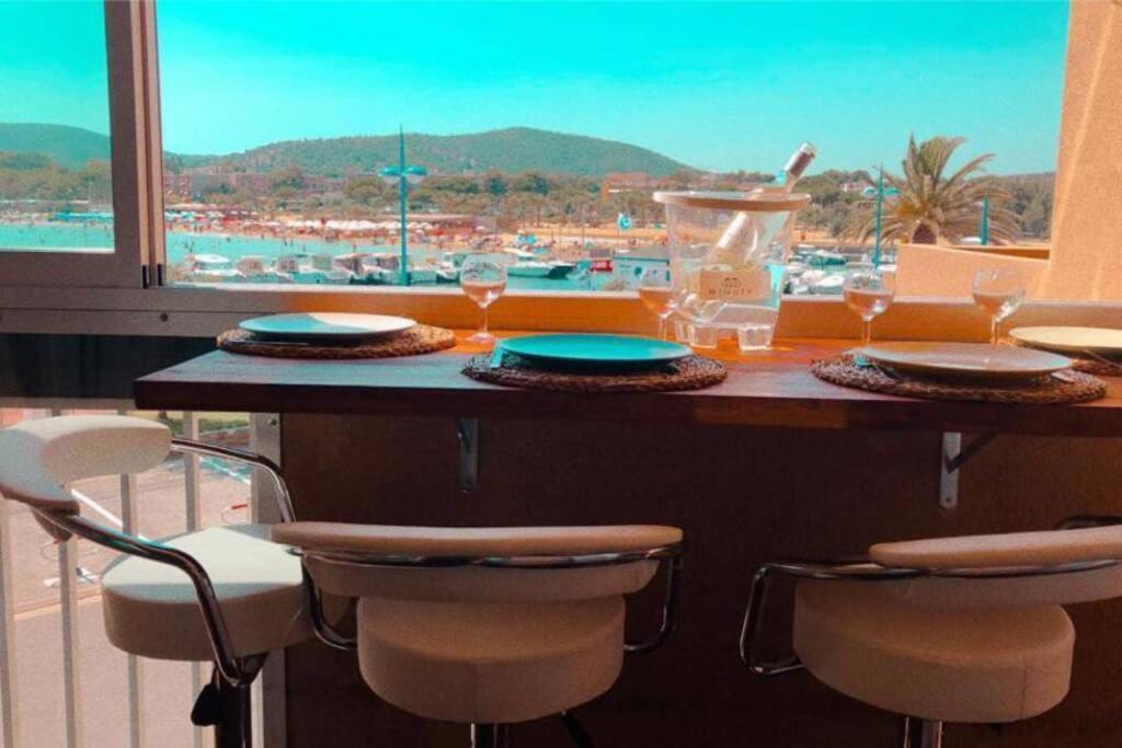 Face Mer Entre Plage Et Marina Bormes-les-Mimosas Extérieur photo